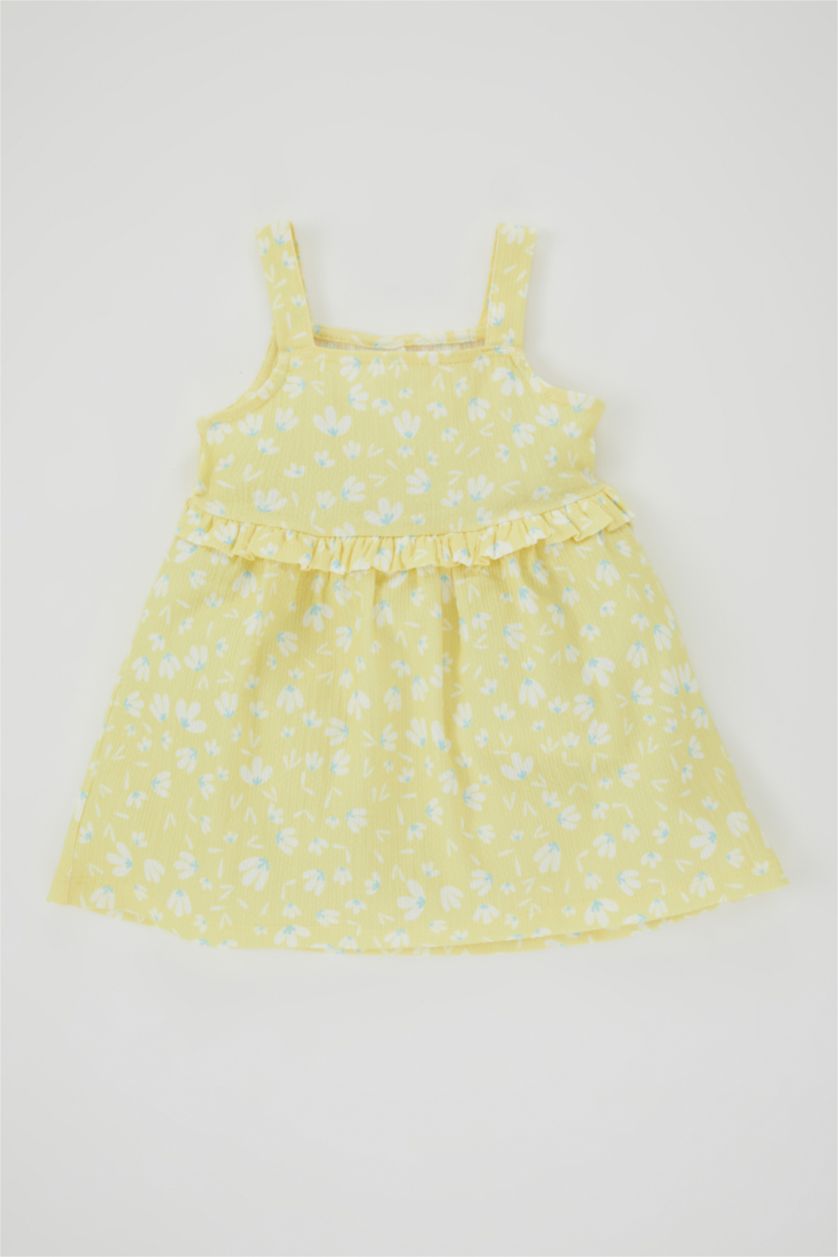 BÉBÉ FILLE Jaune Robe à Motifs Fleurs pour Bébé Fille