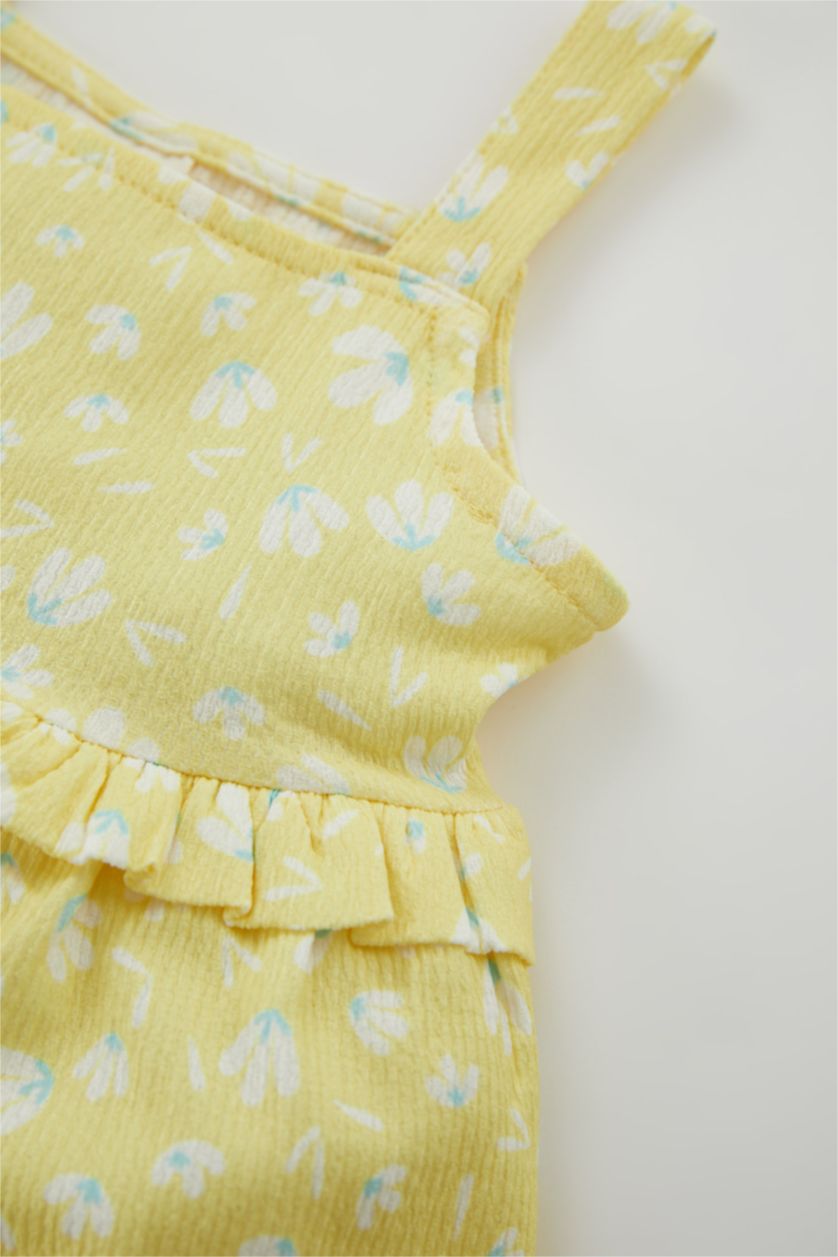 BÉBÉ FILLE Jaune Robe à Motifs Fleurs pour Bébé Fille