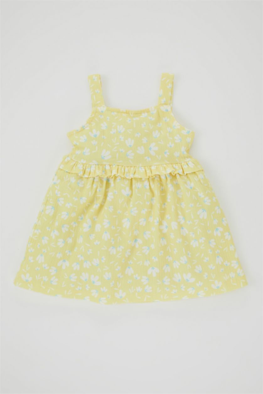 BÉBÉ FILLE Jaune Robe à Motifs Fleurs pour Bébé Fille