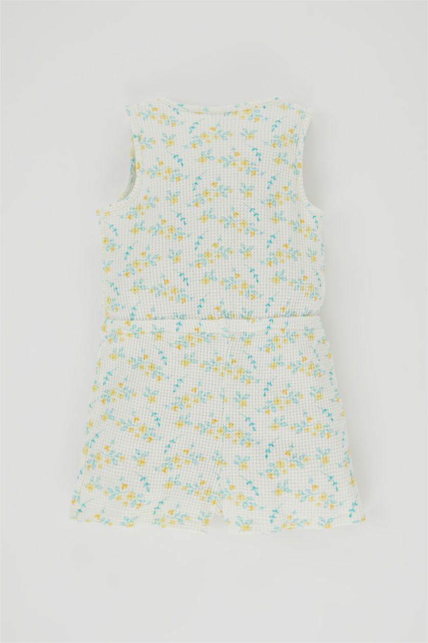 BÉBÉ FILLE Écru Lot De 2 Barboteuses Gaufrées À Fleurs Pour Bébé Fille