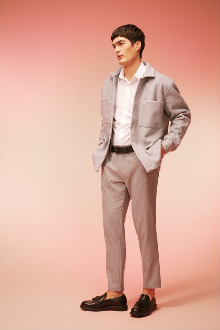 Man Grey Melange Jogger All Way Stretch Trousers