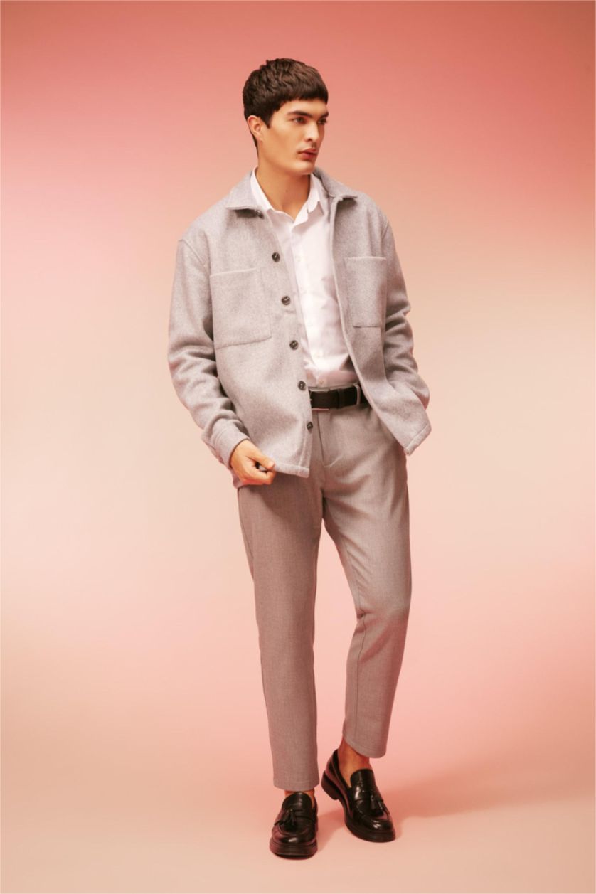 Man Grey Melange Jogger All Way Stretch Trousers