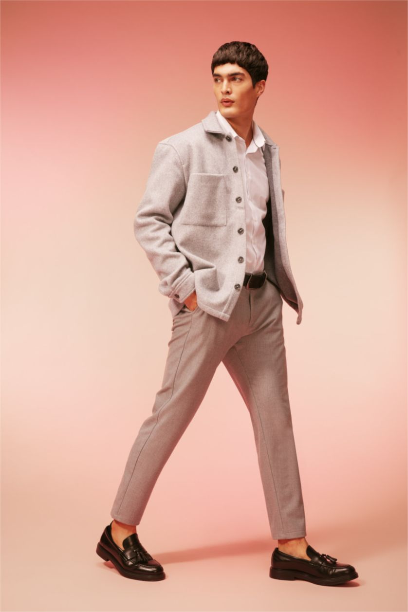 Man Grey Melange Jogger All Way Stretch Trousers