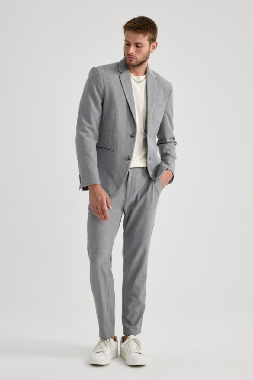 Man Grey Melange Jogger All Way Stretch Trousers