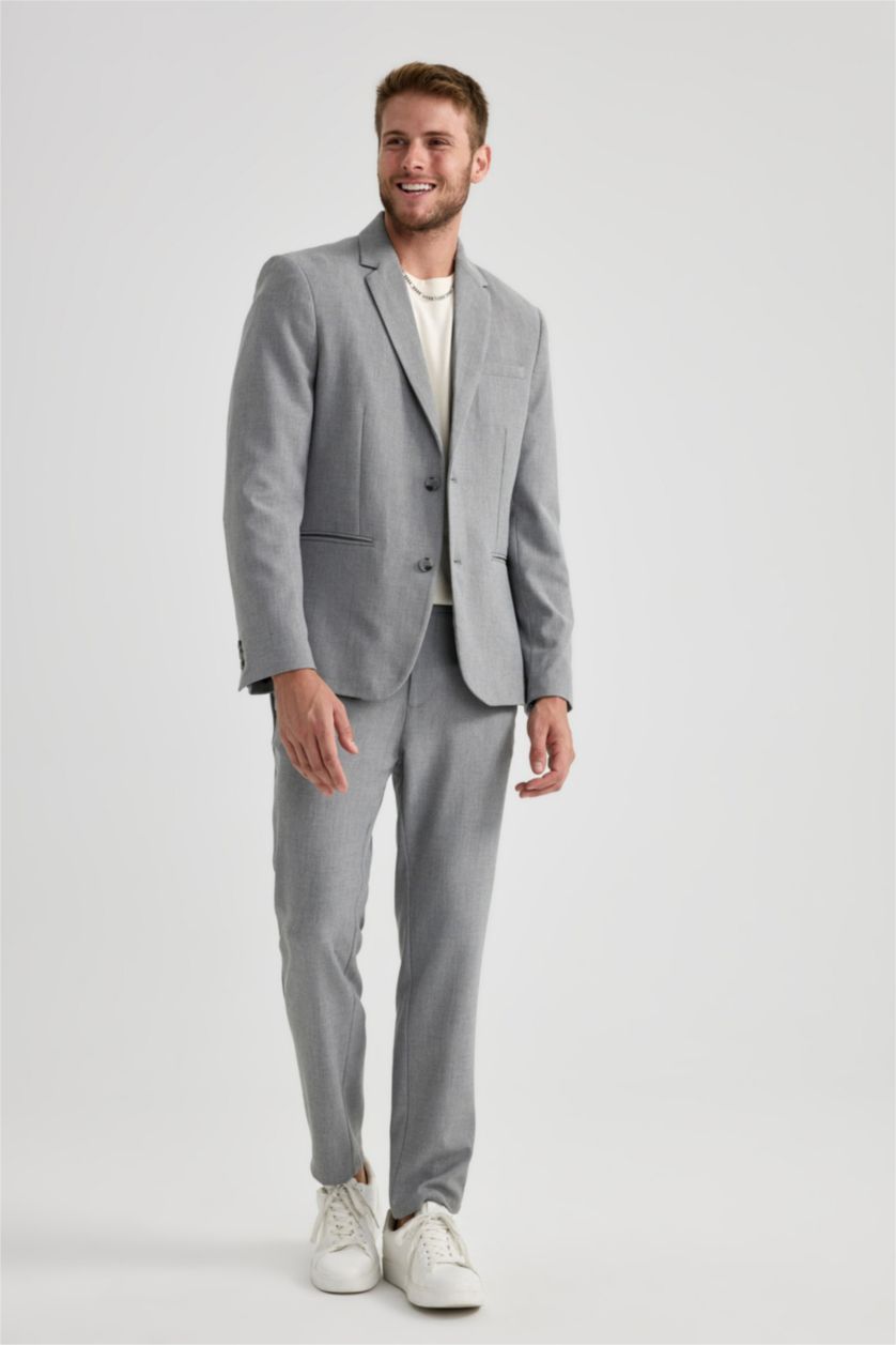 Man Grey Melange Jogger All Way Stretch Trousers