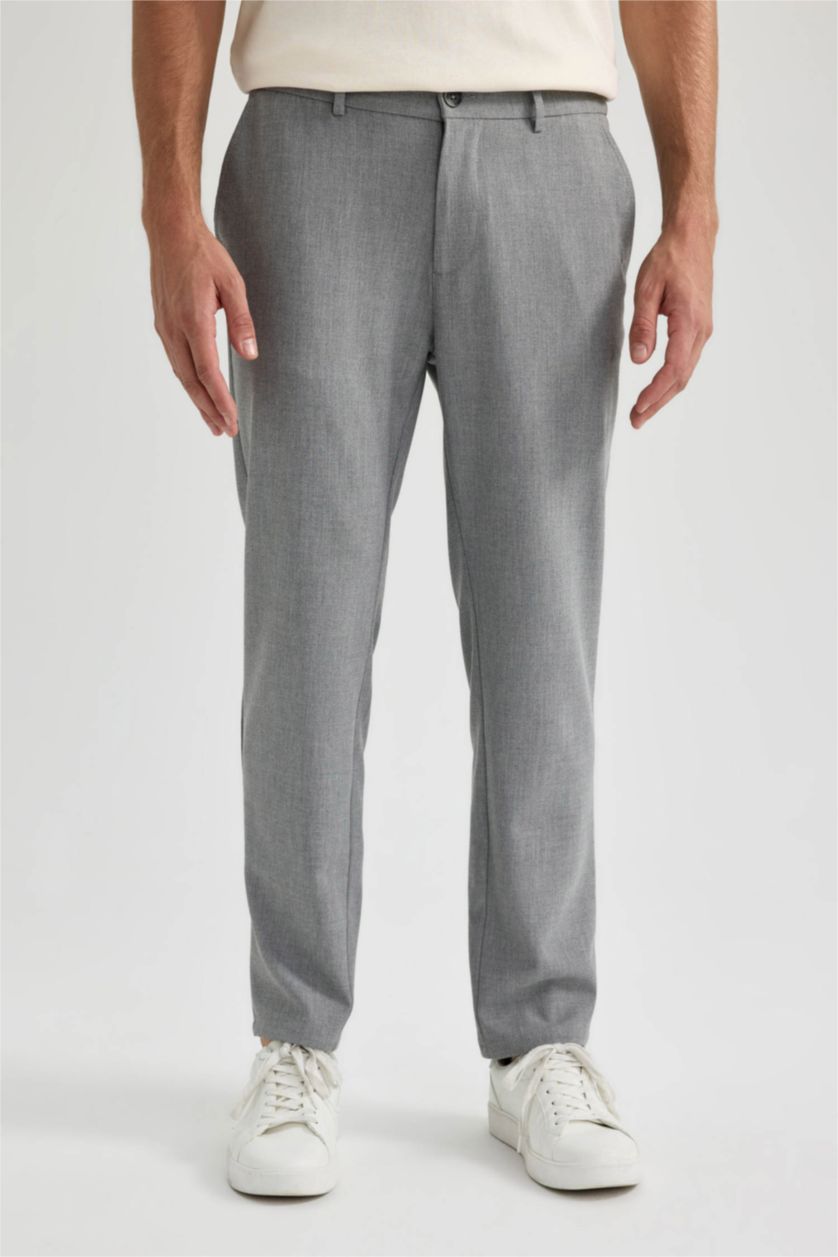 Man Grey Melange Jogger All Way Stretch Trousers