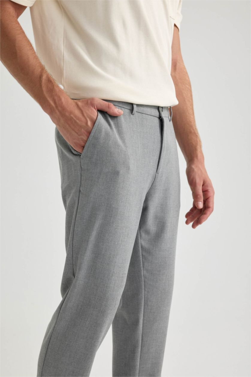 Man Grey Melange Jogger All Way Stretch Trousers