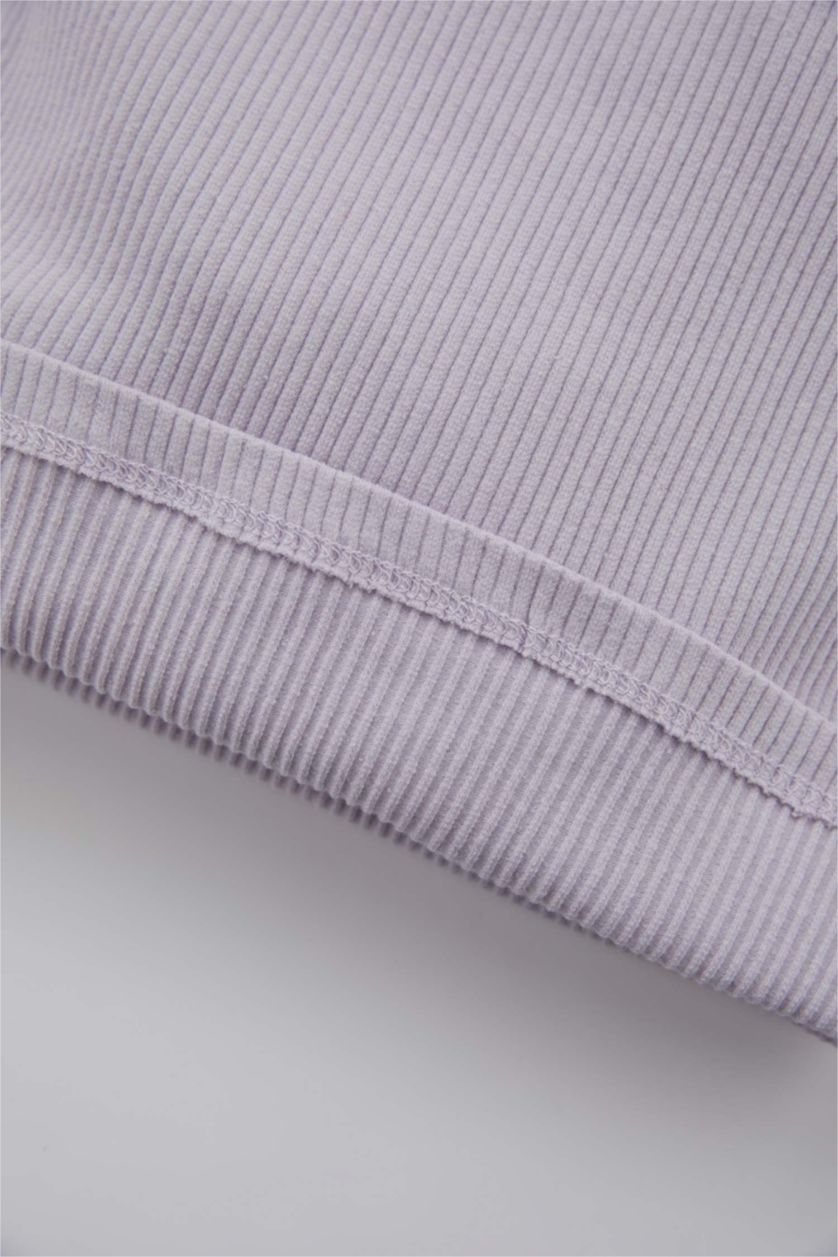 BÉBÉ FILLE Violet Clair T-Shirt à Manches Courtes Col Ras Du Cou BéBé Fille