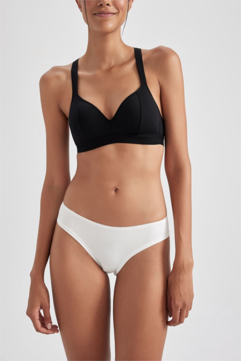 Kadın Siyah Fall in Love 3'lü Paketli Slip Bra