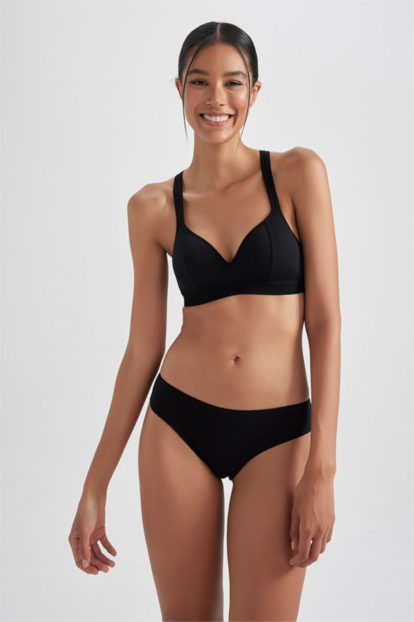 Kadın Siyah Fall in Love 3'lü Paketli Slip Bra