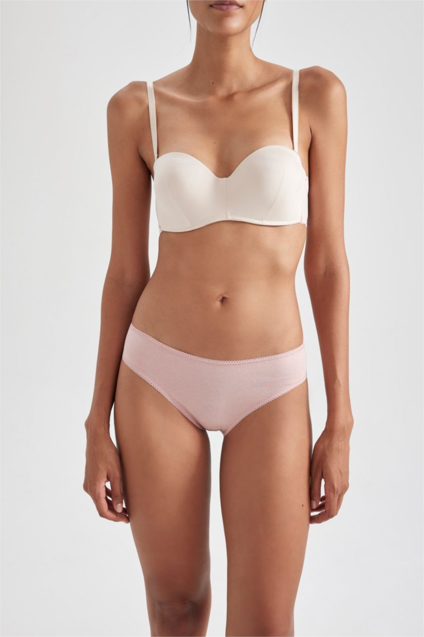 Kadın Pembe Fall in Love 3'lü Paketli Desenli Slip Külot