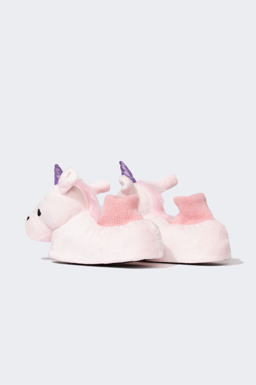 بنات زهري بوت منزلي بناتي بكعب مسطح بدون رباط