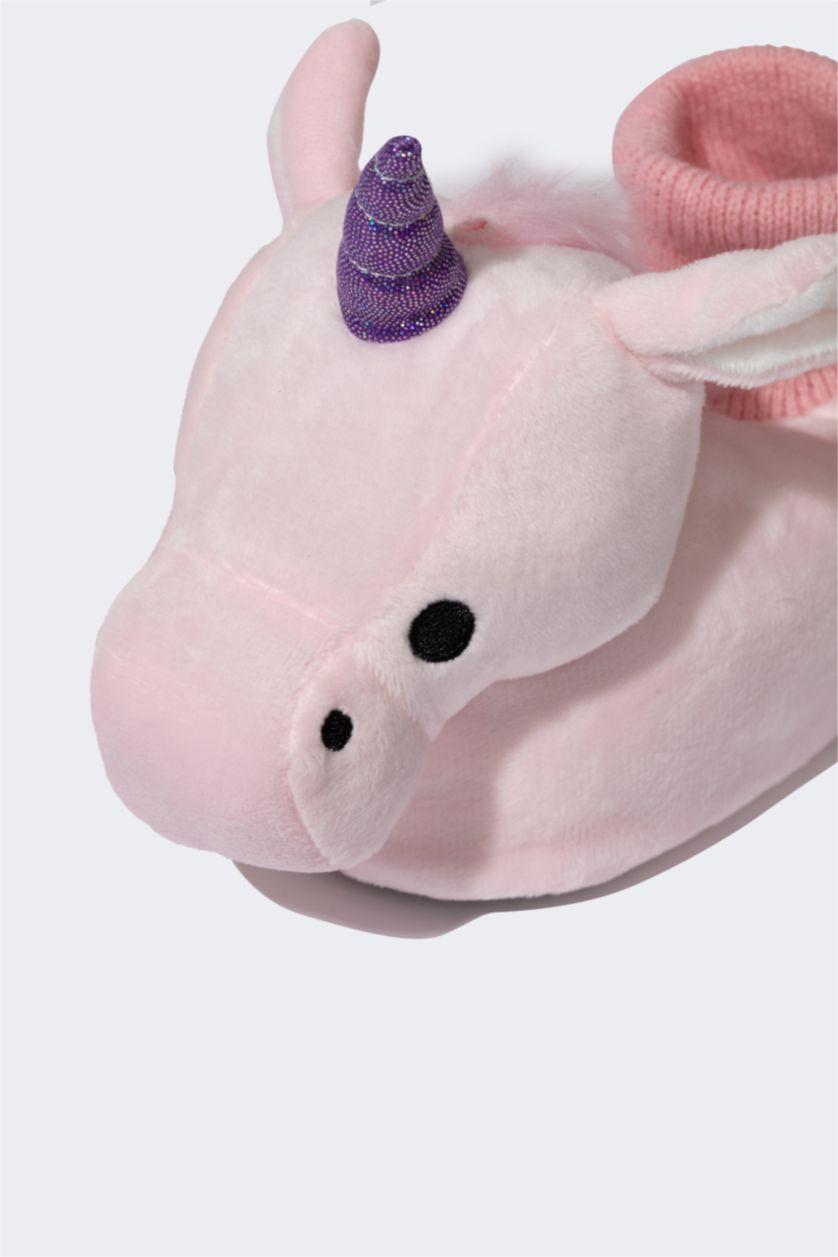 بنات زهري بوت منزلي بناتي بكعب مسطح بدون رباط