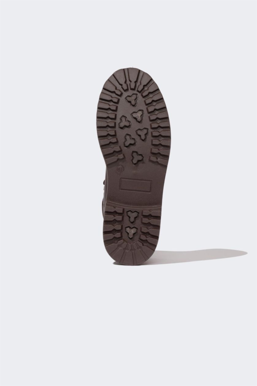 Мужчины Коричневый Ботинки на шнуровке на плоской подошве из искусственной кожи для мужчин