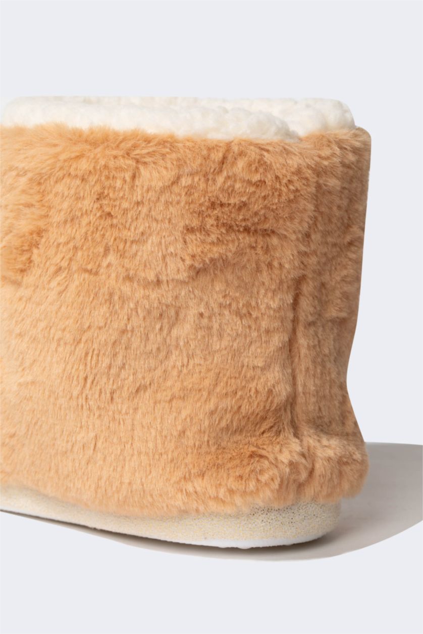 FILLES Marron Chaussons d'Intérieur à Semelle Plate pour Fille