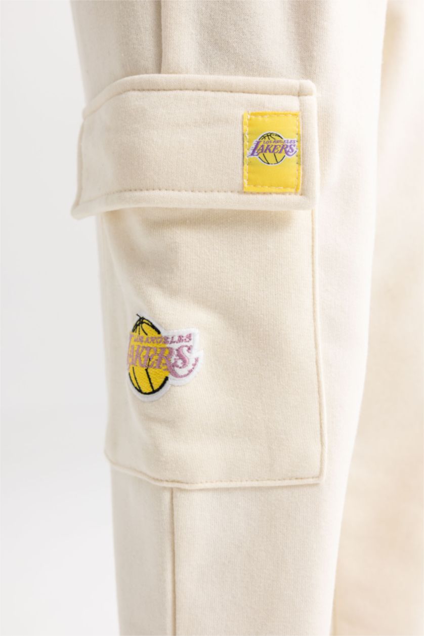 GIRLS & TEENS Ecru Girl NBA Los Angeles Lakers Relax Fit Sweatpants