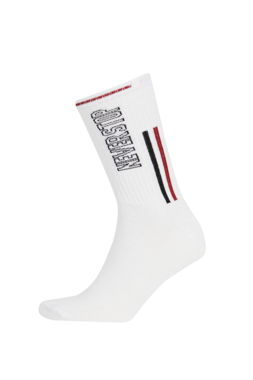 رجال أبيض (000) جوارب طويلة قطن رجالي - 3 قطع