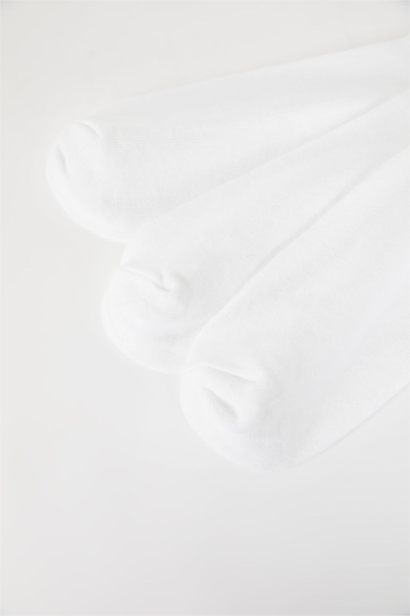 رجال أبيض (000) جوارب طويلة قطن رجالي - 3 قطع