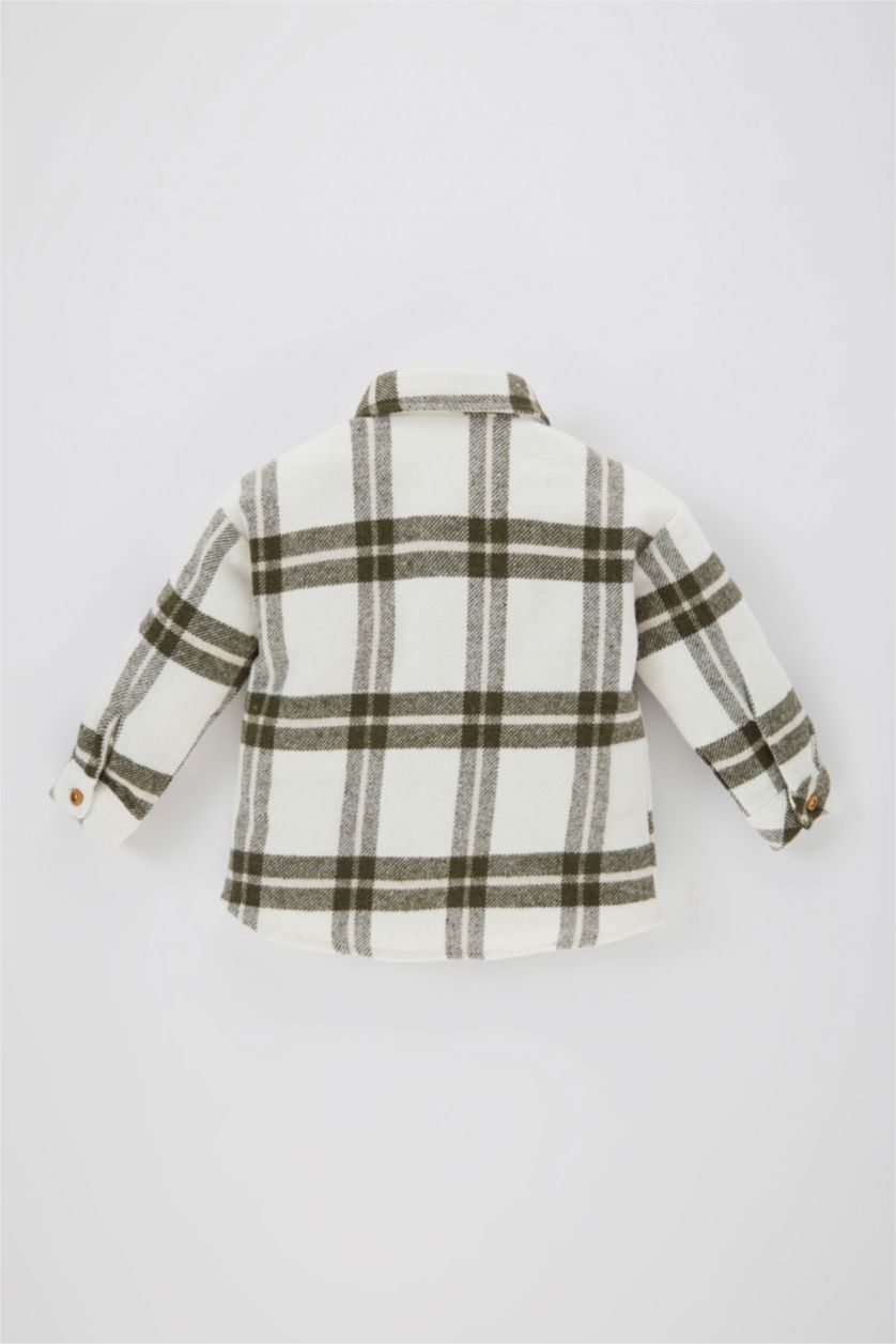 Малыши мальчики Светлый хаки Рубашка с длинным рукавом для малышей мальчиков