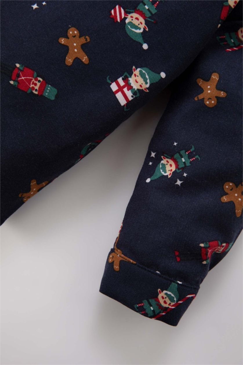 BABY BOY NAVY Baby Boy Christmas Themed Shirt with Tie 2 Piece
