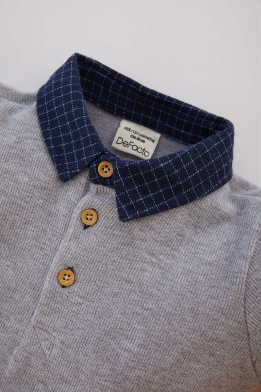 BABY BOY NAVY طقم قصة عادية