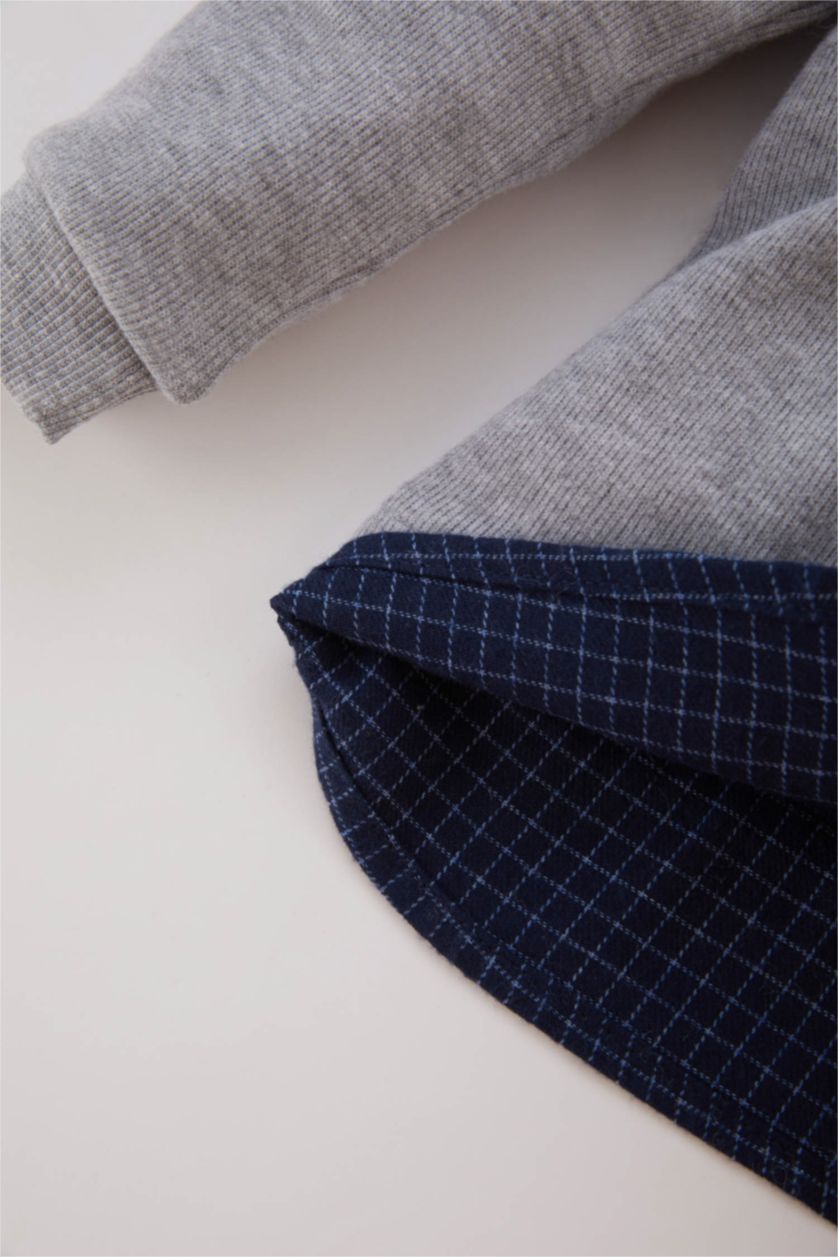 BABY BOY NAVY طقم قصة عادية