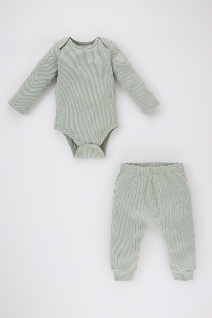 BABY GIRL Mint Baby Girl Ribbed Camisole  Snap Body Bottom Set of 2