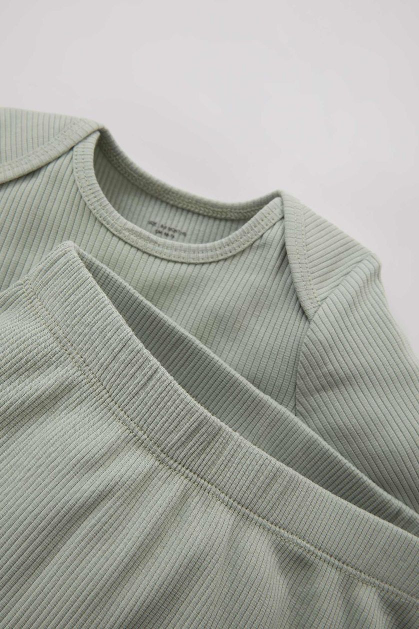 BABY GIRL Mint Baby Girl Ribbed Camisole  Snap Body Bottom Set of 2