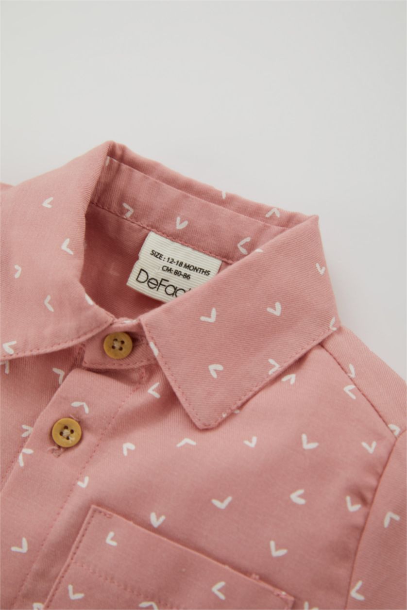 BÉBÉ GARÇON Bordeaux Chemises à manches courtes Popeline Col De Chemise Manche Courte Géométrique