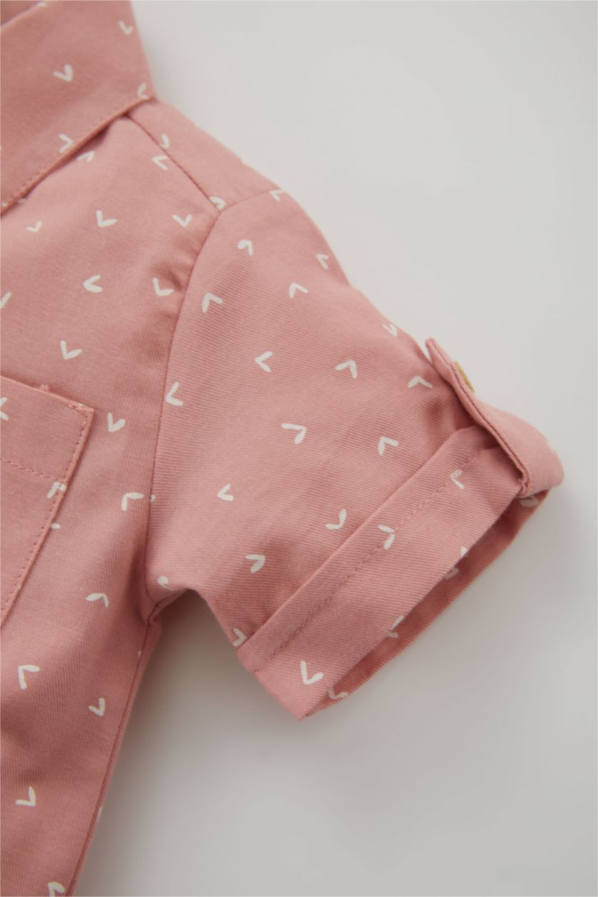 BÉBÉ GARÇON Bordeaux Chemises à manches courtes Popeline Col De Chemise Manche Courte Géométrique