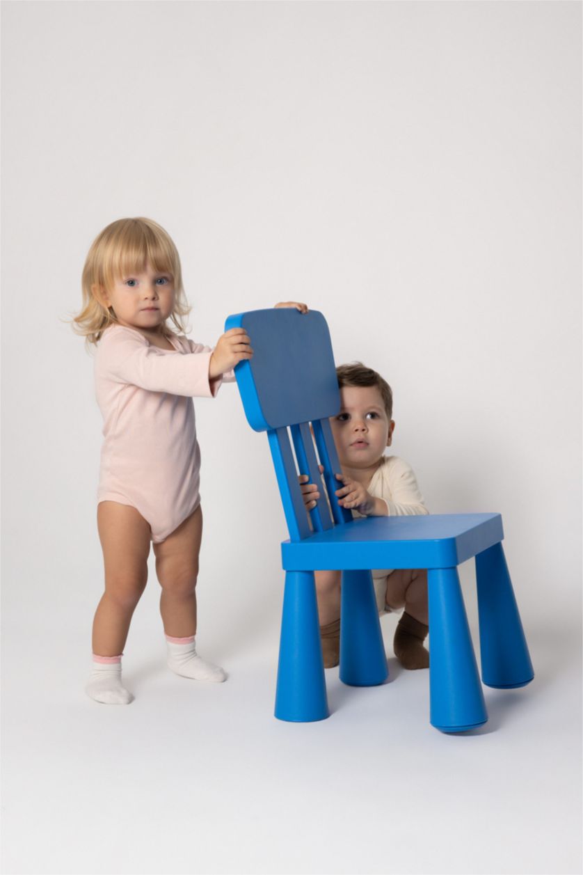 طفلة صغيرة بيج فاتح سالوبيت نص كم بيبي بناتي مضلع بياقة ظرف من قطعتين