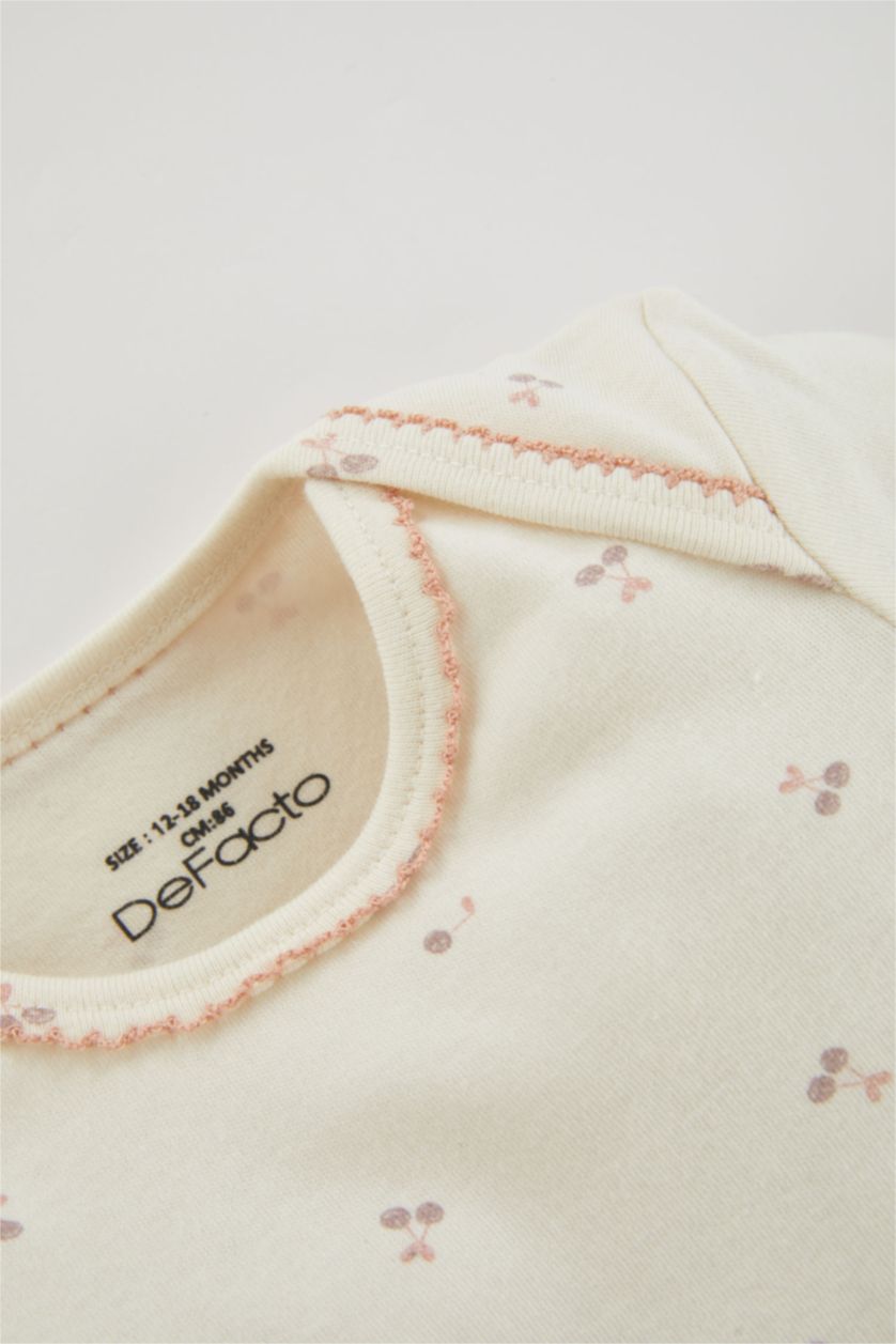 BABY GIRL Pink Baby Girl 2 piece Long Sleeve Snap Body