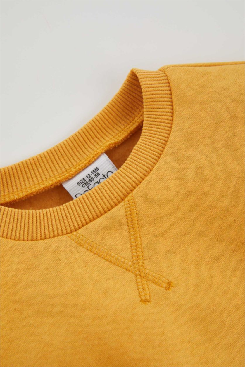 BABY BOY Yellow قماش رقيق قصة عادية