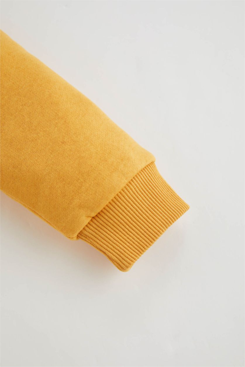 BABY BOY Yellow قماش رقيق قصة عادية