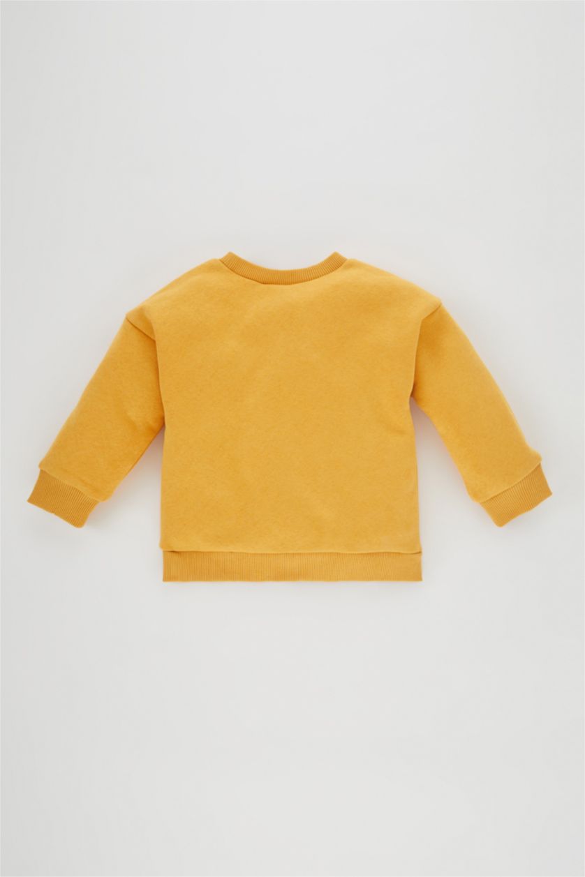 BABY BOY Yellow قماش رقيق قصة عادية