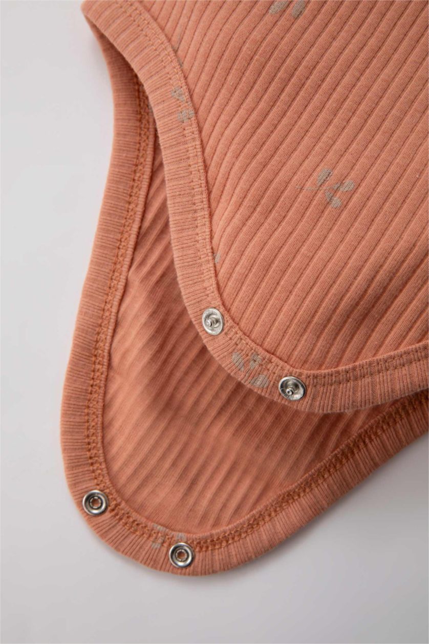 BÉBÉ FILLE Beige Body à manches longues avec boutons-pression Col enveloppe Basique 2 BéBé Fille