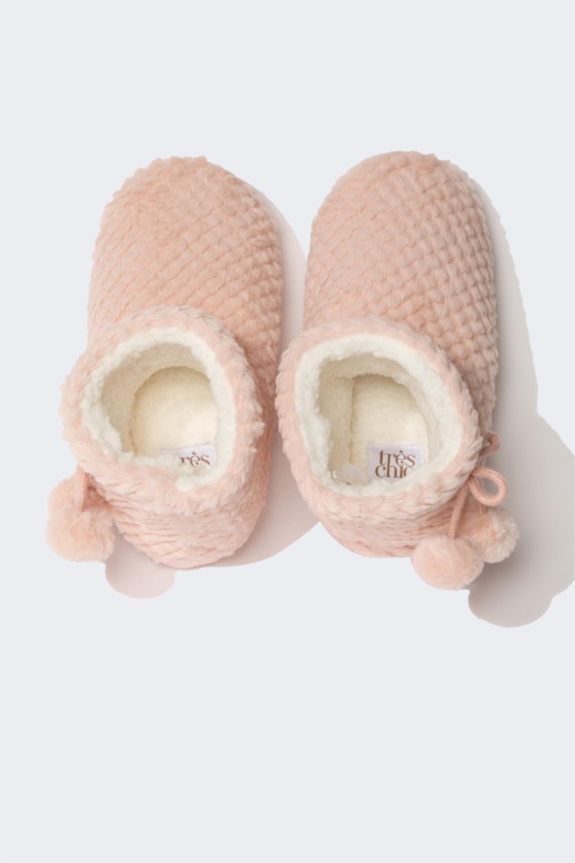 WOMAN Pink Woman Flat Sole Home Slipper