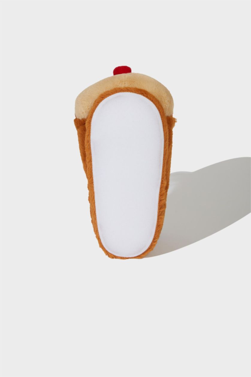 WOMAN Brown Woman Flat Christmas Home Slippers