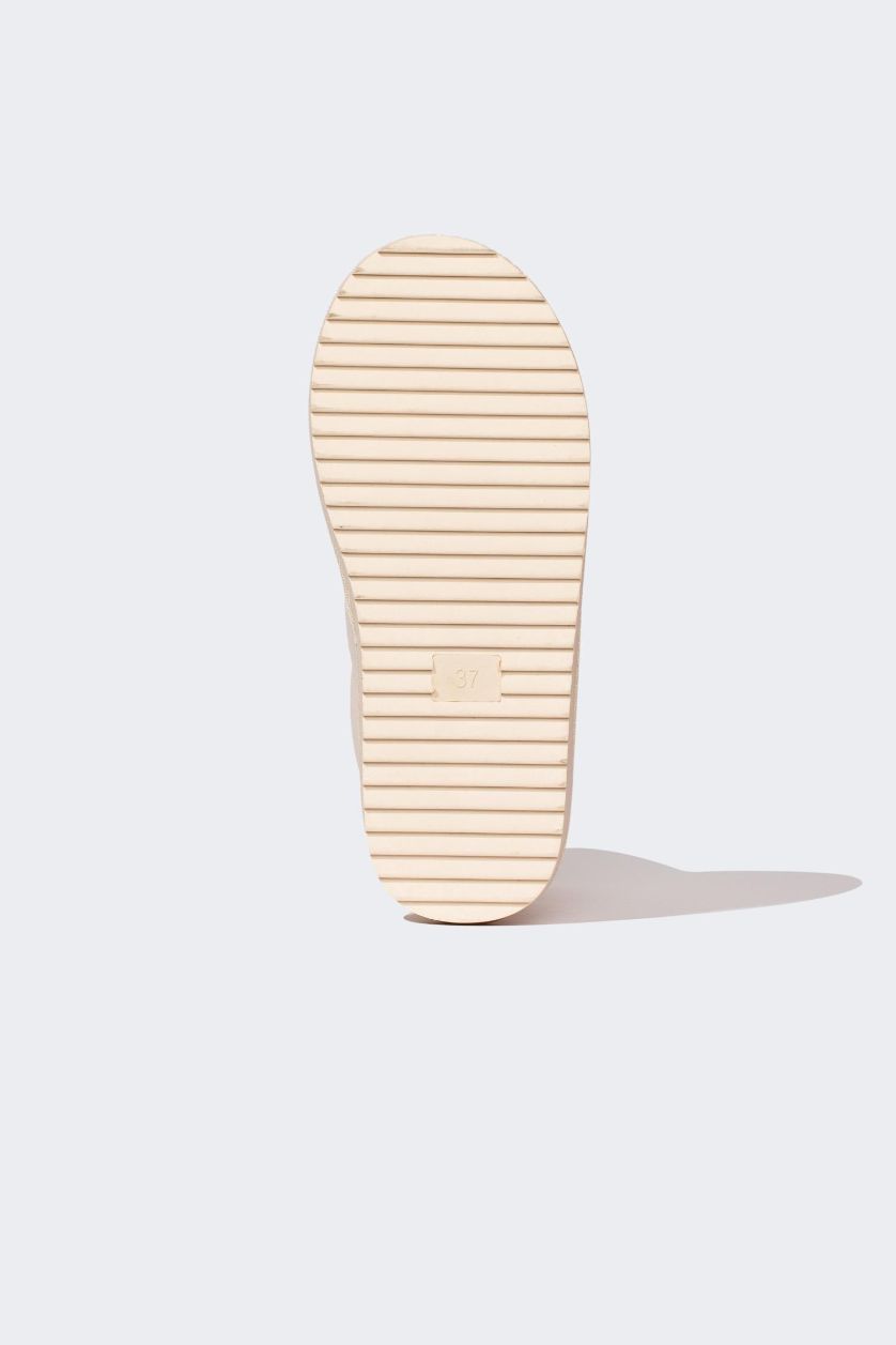 WOMAN Beige Women Thick Sole Winter Boots