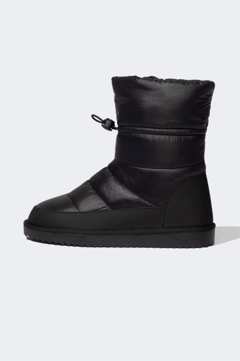 نساء أسود بوت نسائي شتوي بكعب سميك