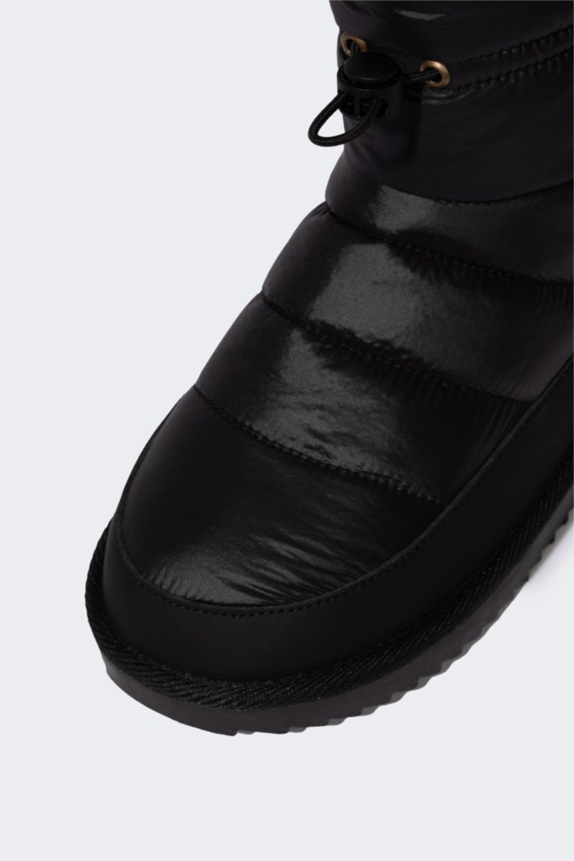 نساء أسود بوت نسائي شتوي بكعب سميك