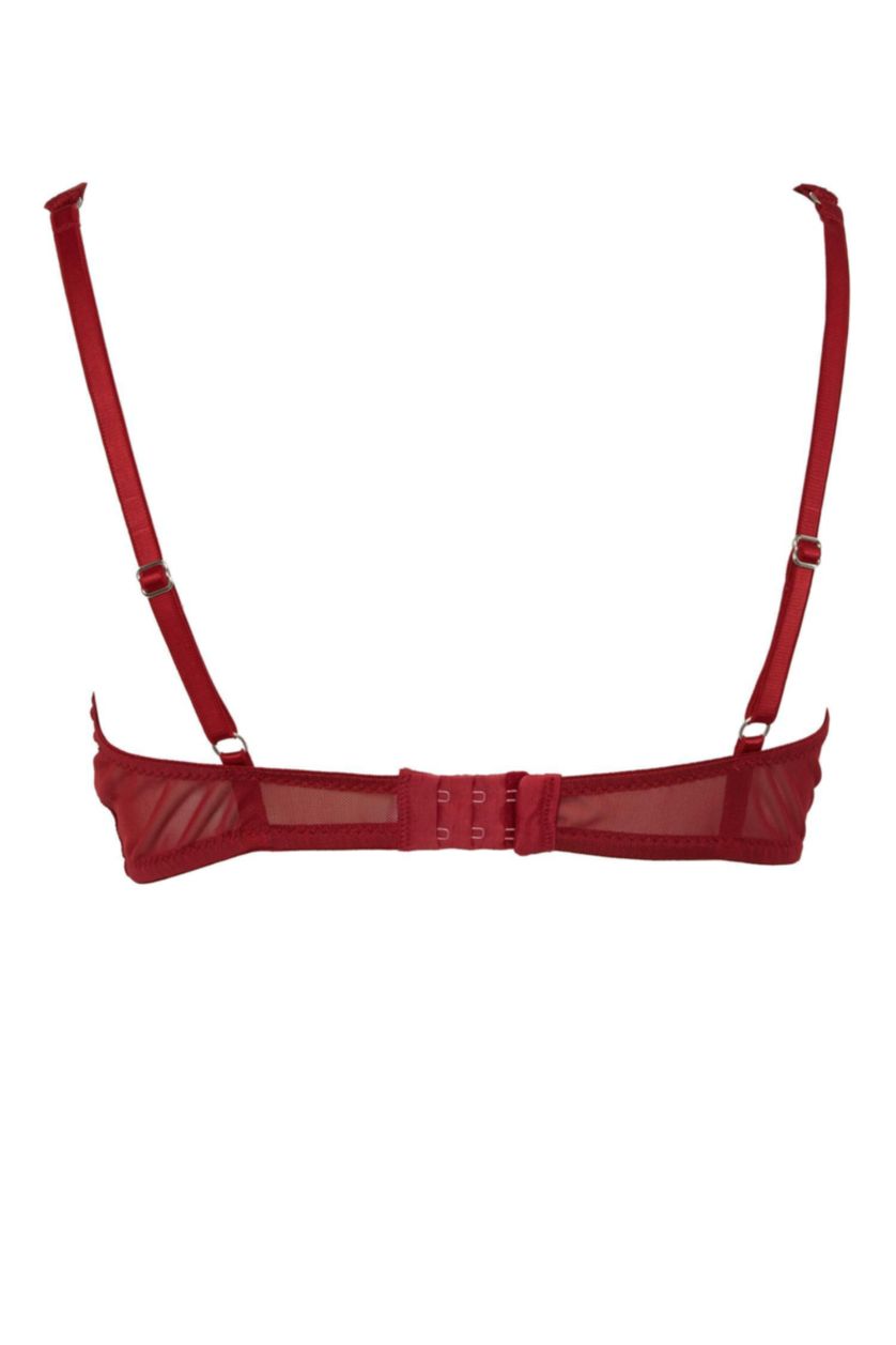 FEMME Bordeaux Soutien-gorge en dentelle à armatures sans coussinets - Fall in Love