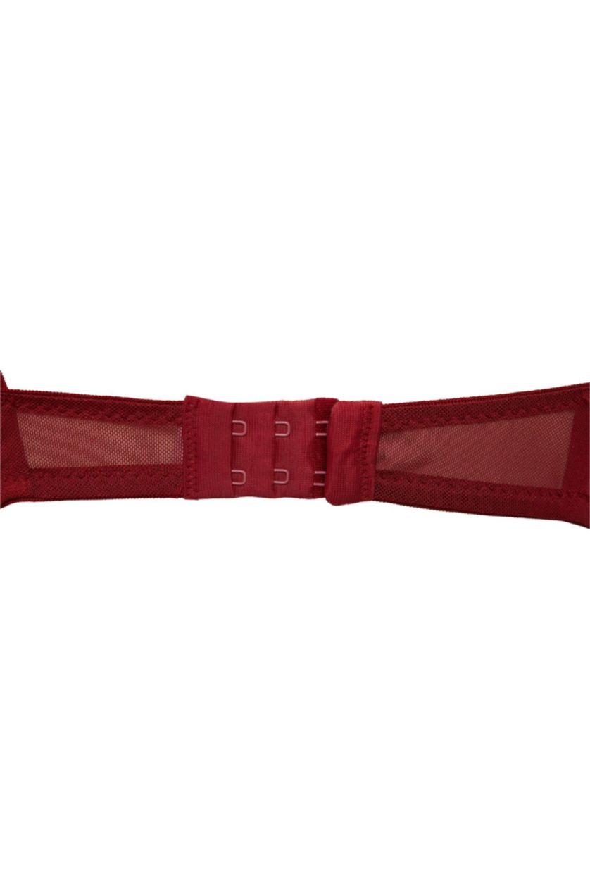 FEMME Bordeaux Soutien-gorge en dentelle à armatures sans coussinets - Fall in Love