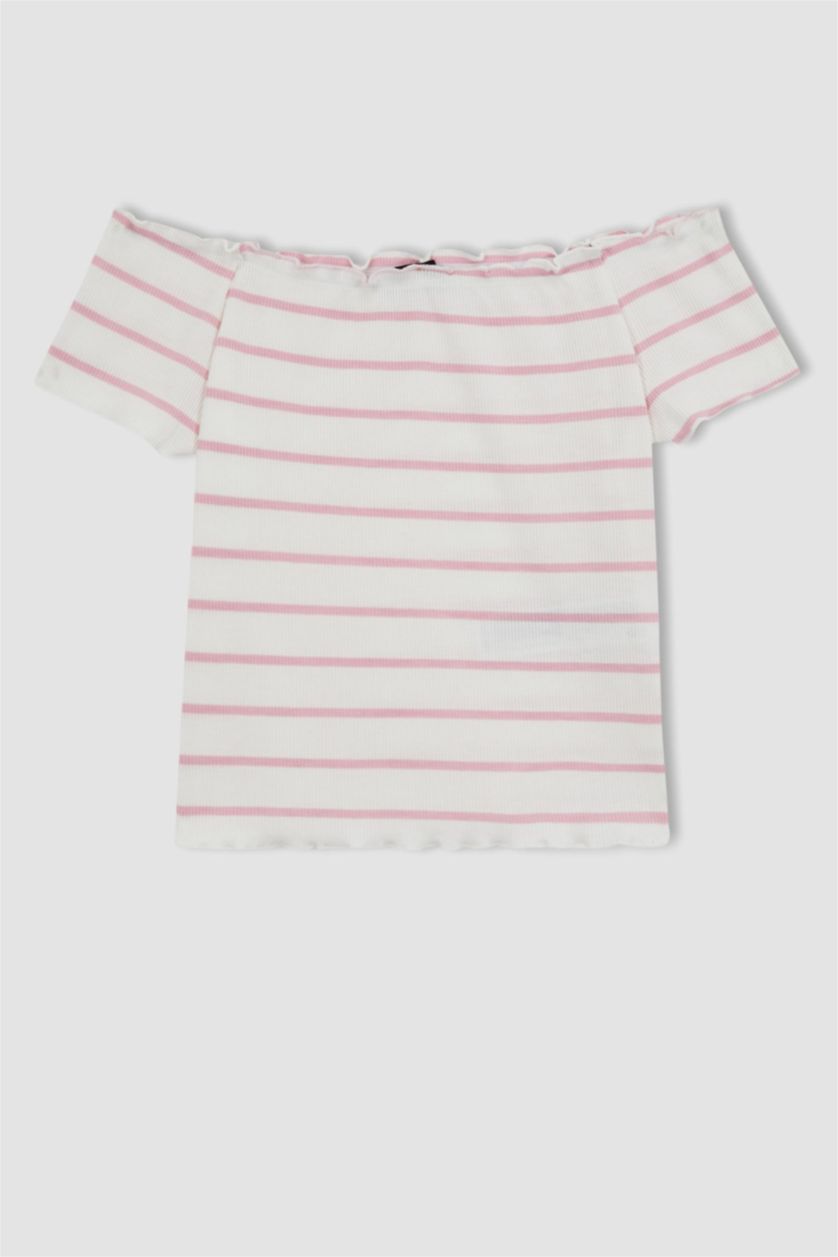 Женщины Кремовый Футболка в полоску, Coool