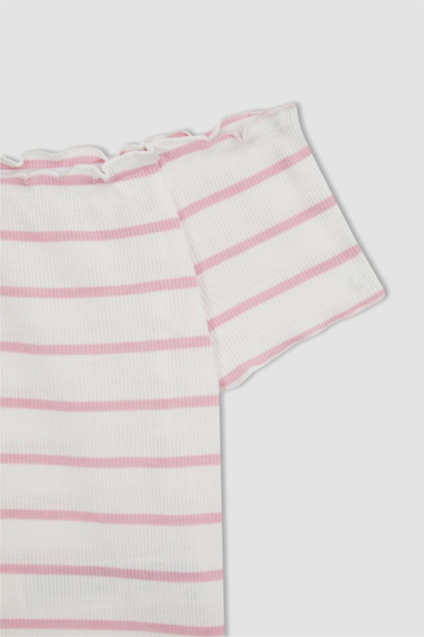 Женщины Кремовый Футболка в полоску, Coool