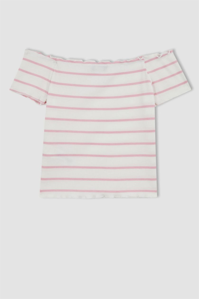 Женщины Кремовый Футболка в полоску, Coool