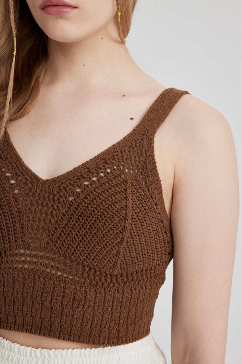 Kadın Açık Kahve Slım Fıt Atlet