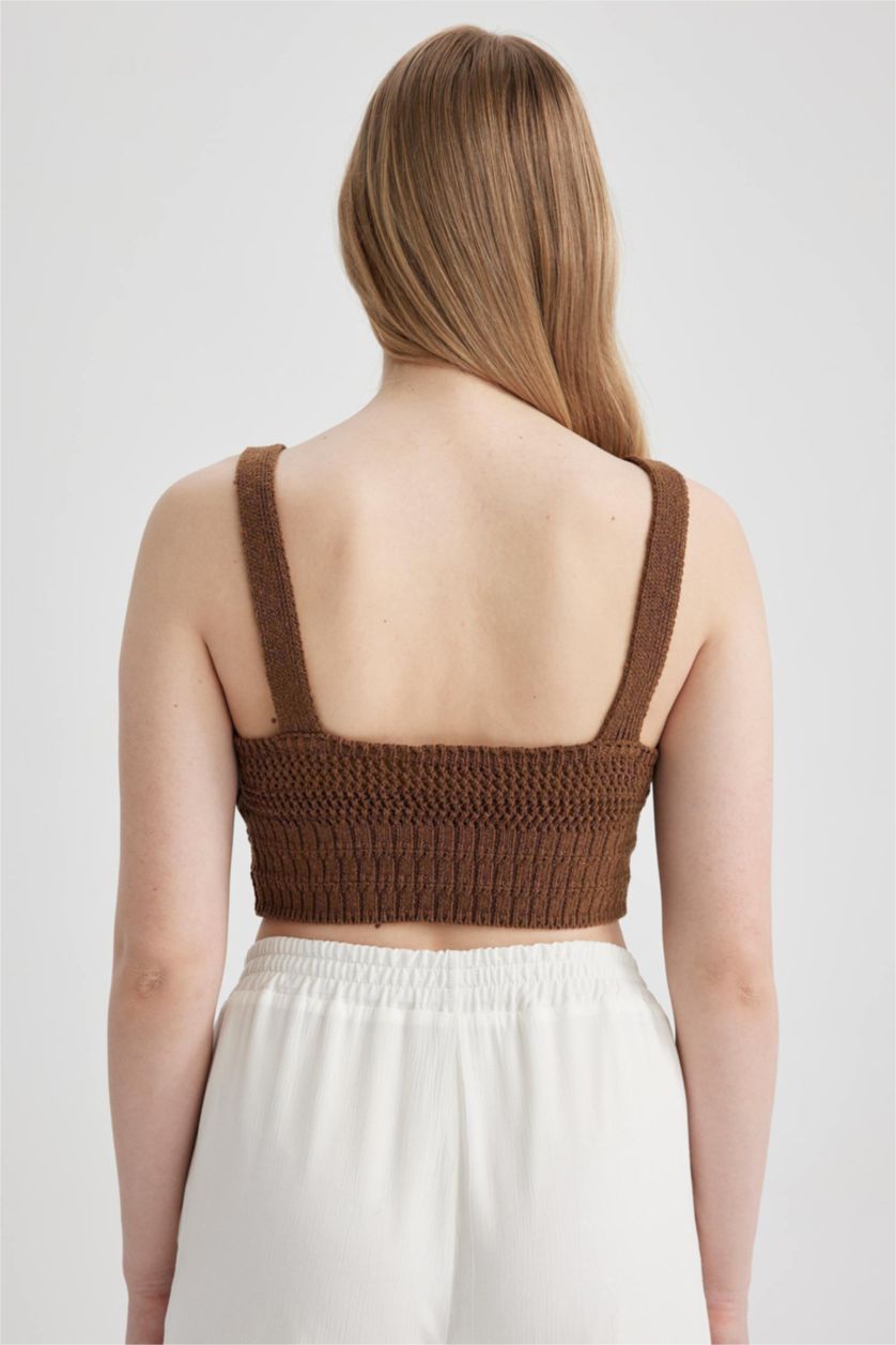 Kadın Açık Kahve Slım Fıt Atlet