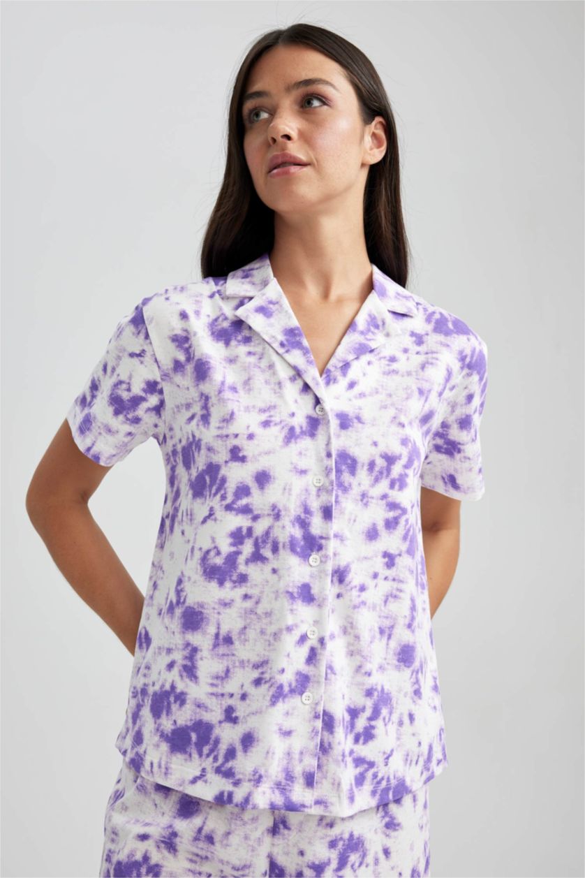 Woman Ecru Regular Fit Shirt Collar Knitted Tops