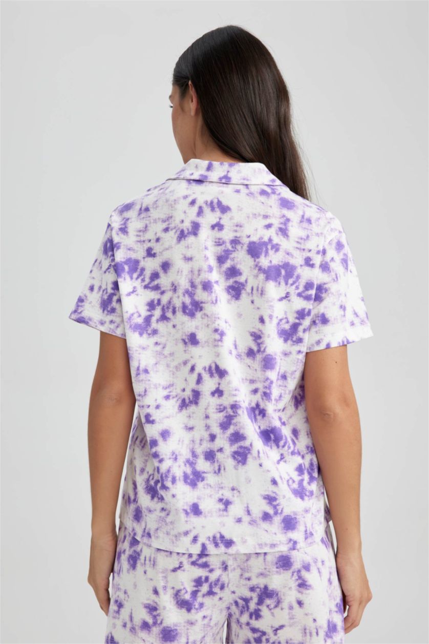 Woman Ecru Regular Fit Shirt Collar Knitted Tops